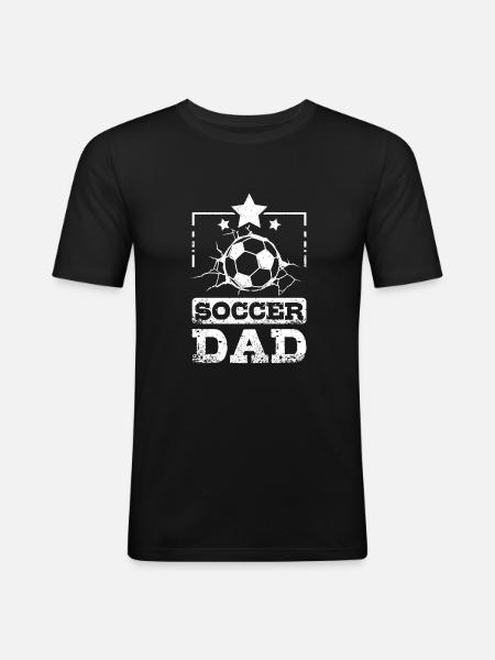 Fathers day Daddy Soccer Dad - Men's Slim Fit T-Shirt - black