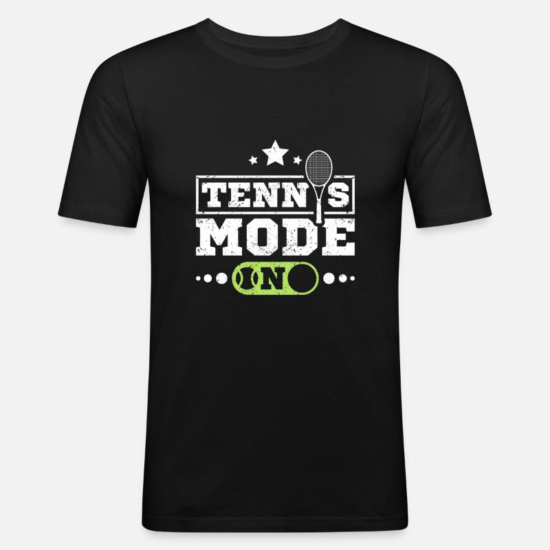Mode tennis activé - T-shirt près du corps Homme - noir