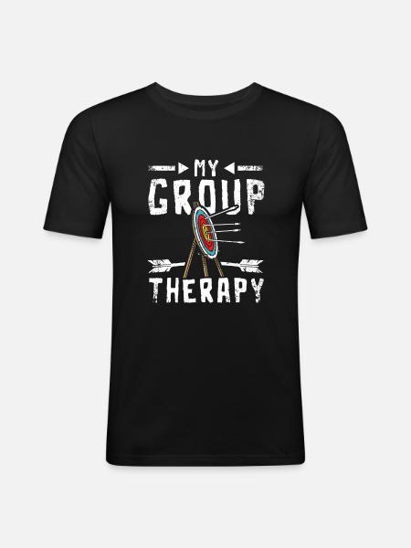 My group therapy archery - Men's Slim Fit T-Shirt - black