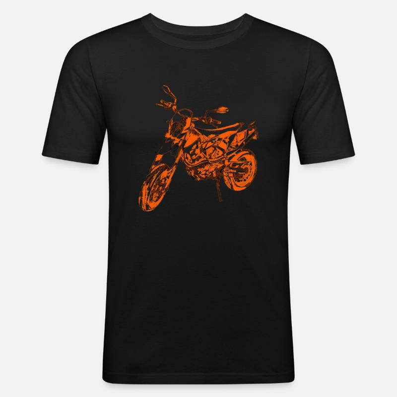SMC-R 690 4 dunkelorange - Männer Slim Fit T-Shirt - Schwarz