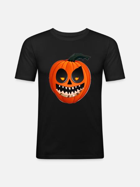 Halloween Pumpkin Lantern - Men's Slim Fit T-Shirt - black