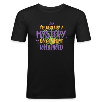 Anti-Halloween - Männer Slim Fit T-Shirt - Schwarz - Vorne - Nik (191cm)
