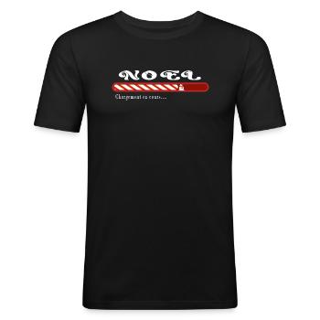 Noel Chargement En Cours - T-shirt près du corps Homme - noir - Devant - Nik (191cm)
