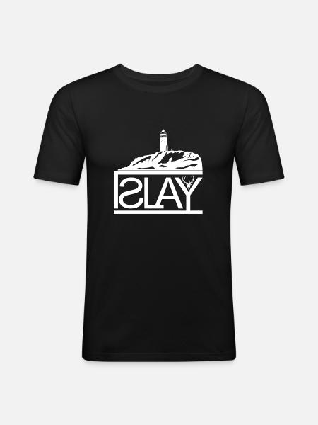 ISLAY - Männer Slim Fit T-Shirt - Schwarz