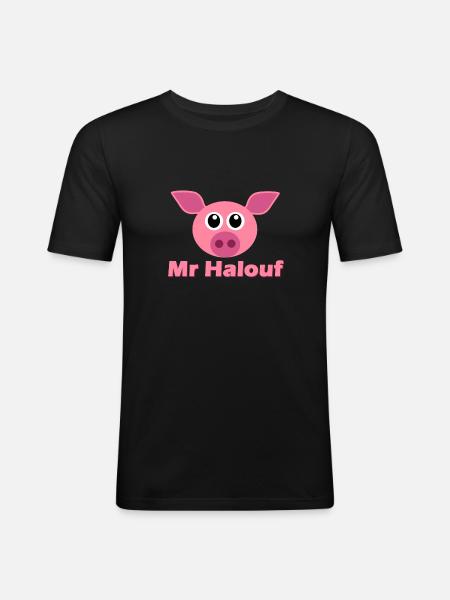 Mr Halouf - T-shirt près du corps Homme - noir