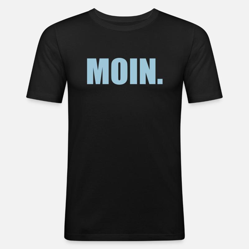 MOIN - Männer Slim Fit T-Shirt - Schwarz