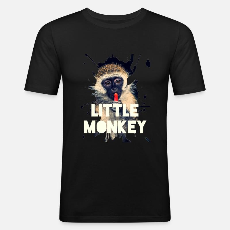 monkey - Men's Slim Fit T-Shirt - black