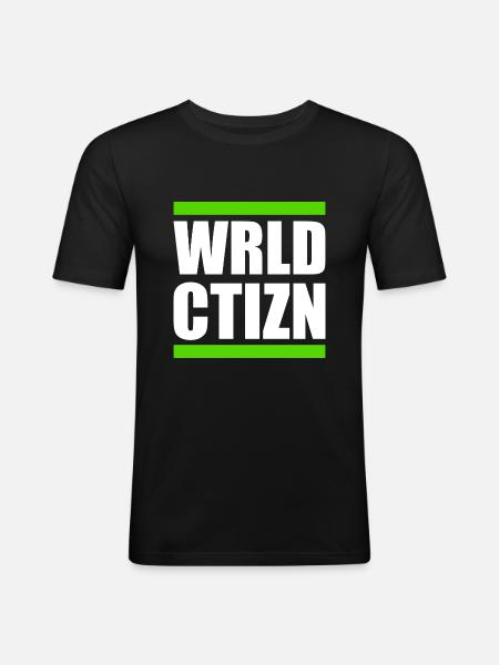 world citizen - Wrld ctizn - Men's Slim Fit T-Shirt - black