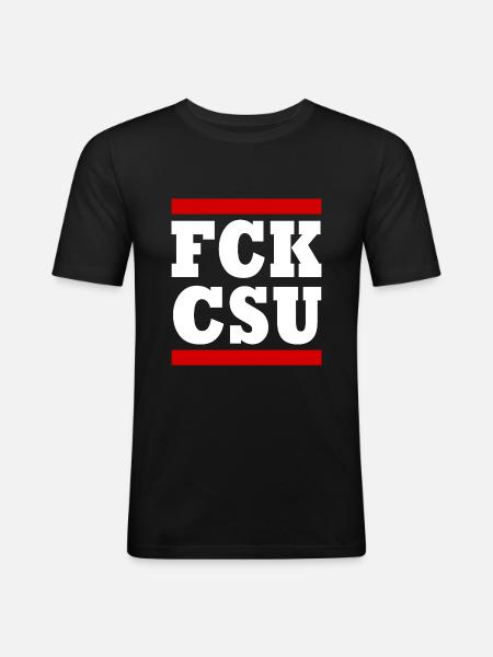 Fck csu - Men's Slim Fit T-Shirt - black