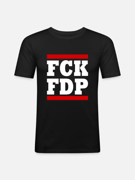Fck fdp - Men's Slim Fit T-Shirt - black