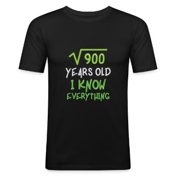 30th birthday - Men's Slim Fit T-Shirt - black - Front - Nik (191cm)
