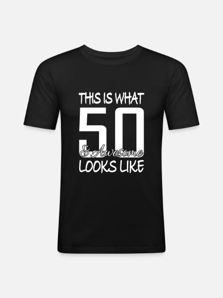 Birthday 50 years - Men's Slim Fit T-Shirt - black