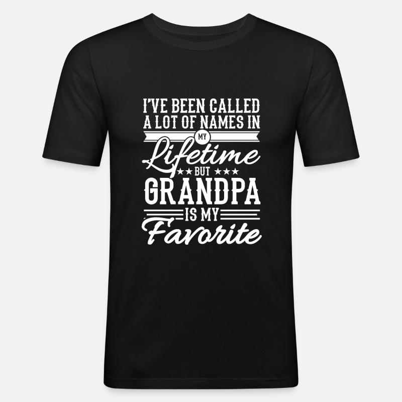 Opa - Männer Slim Fit T-Shirt - Schwarz