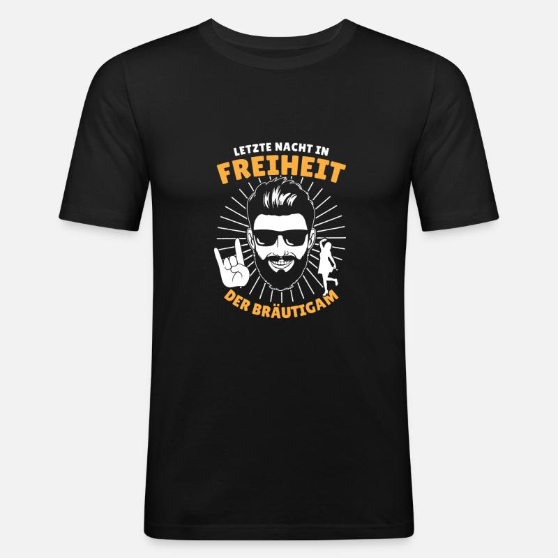 JGA Junggesellenabschied - Männer Slim Fit T-Shirt - Schwarz