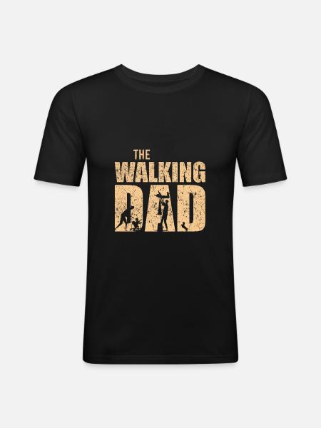 The Walking Dad gift - Men's Slim Fit T-Shirt - black
