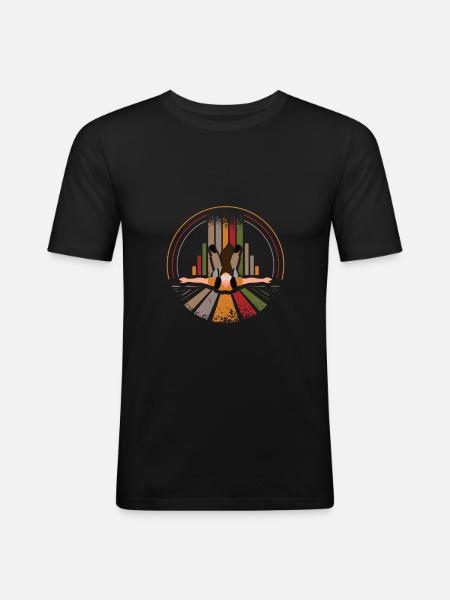 Skydiver retro - Men's Slim Fit T-Shirt - black