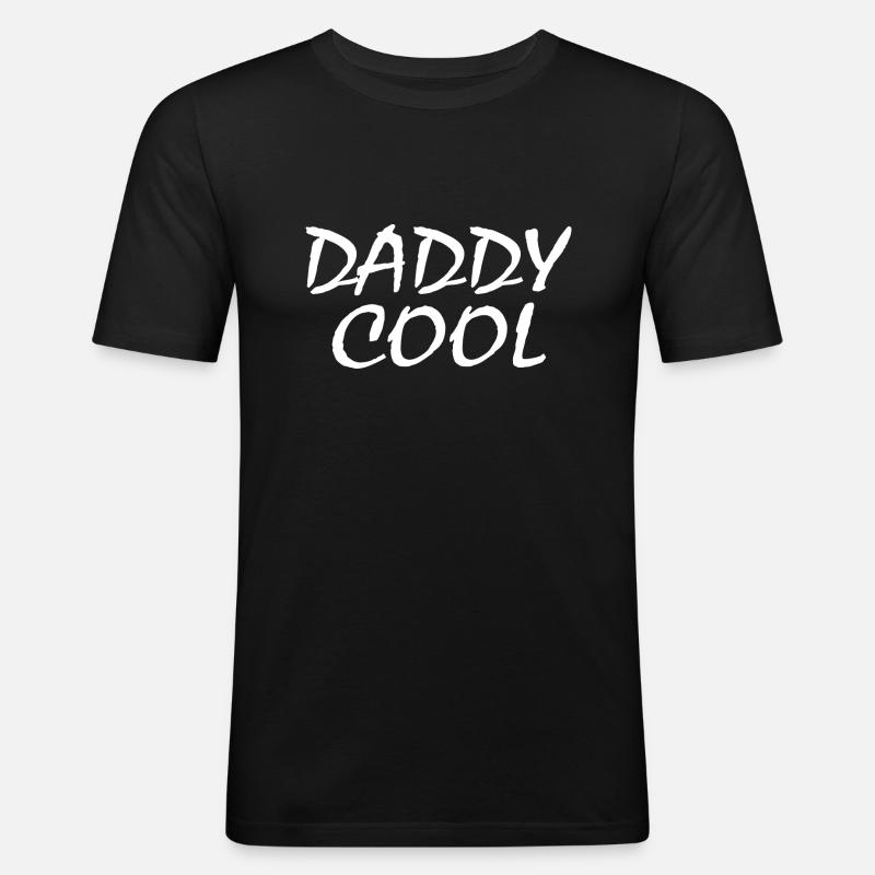 Daddy cool - Männer Slim Fit T-Shirt - Schwarz