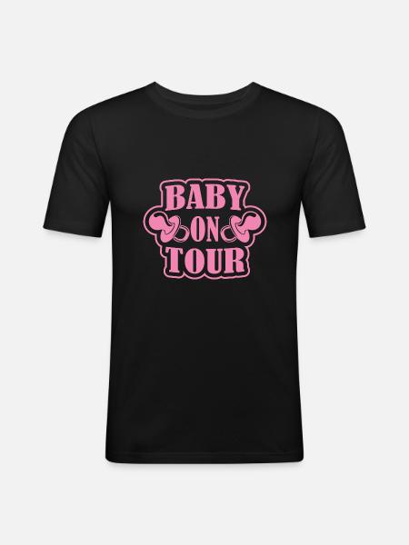 Baby on Tour - Men's Slim Fit T-Shirt - black