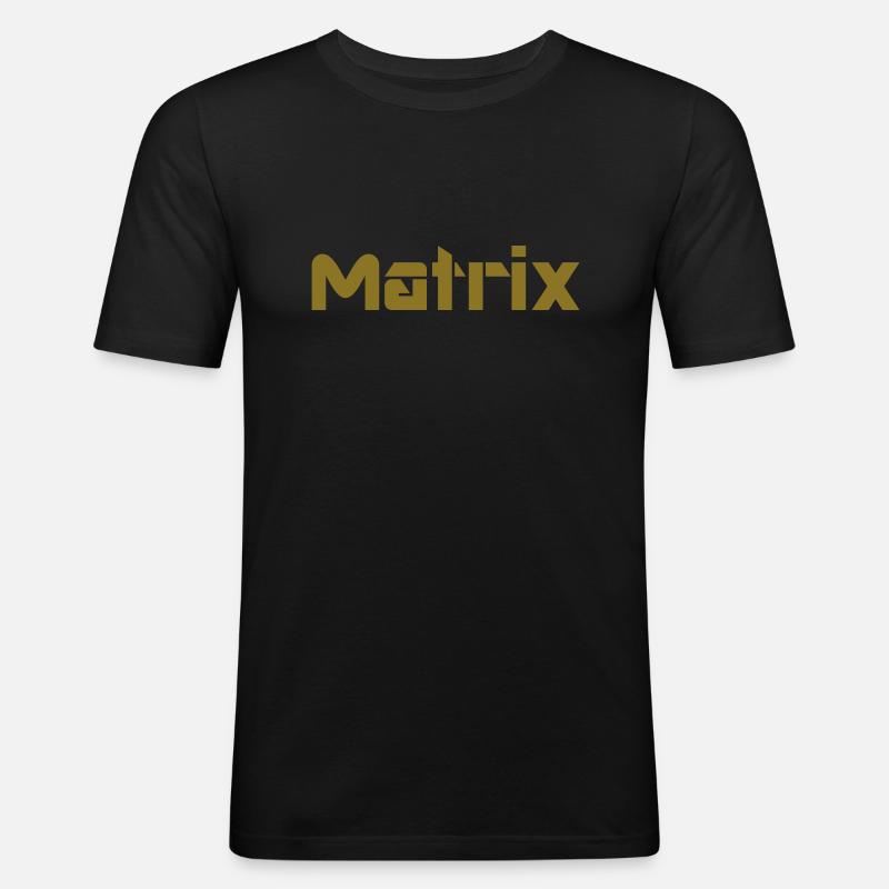 Matrix - Männer Slim Fit T-Shirt - Schwarz