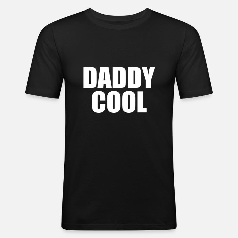 Daddy cool - Männer Slim Fit T-Shirt - Schwarz