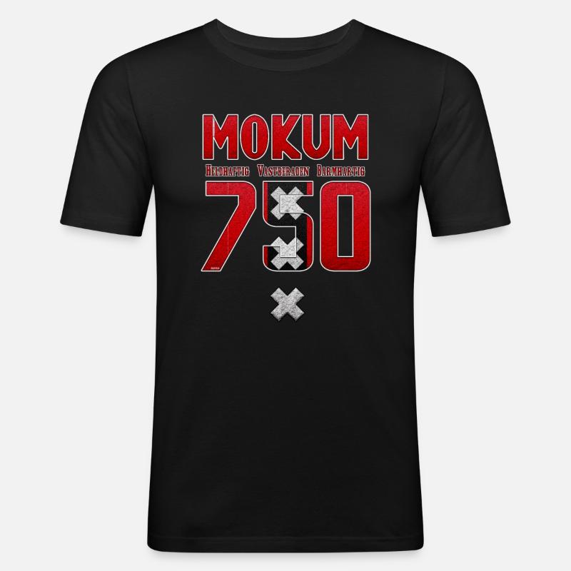 Amsterdam 750 HVB - Männer Slim Fit T-Shirt - Schwarz