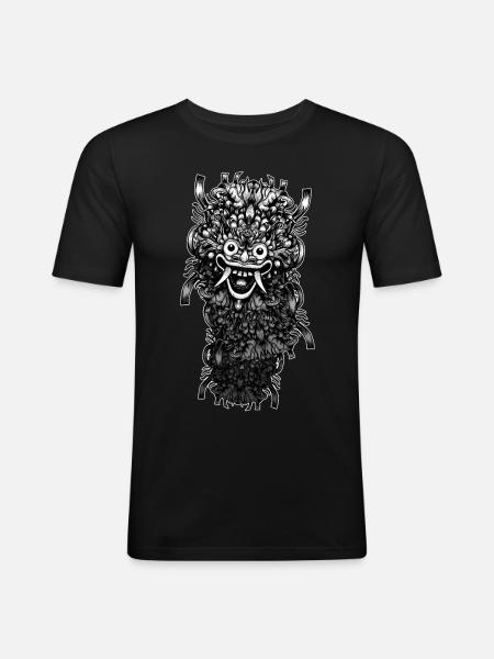 Bali Mask - Men's Slim Fit T-Shirt - black