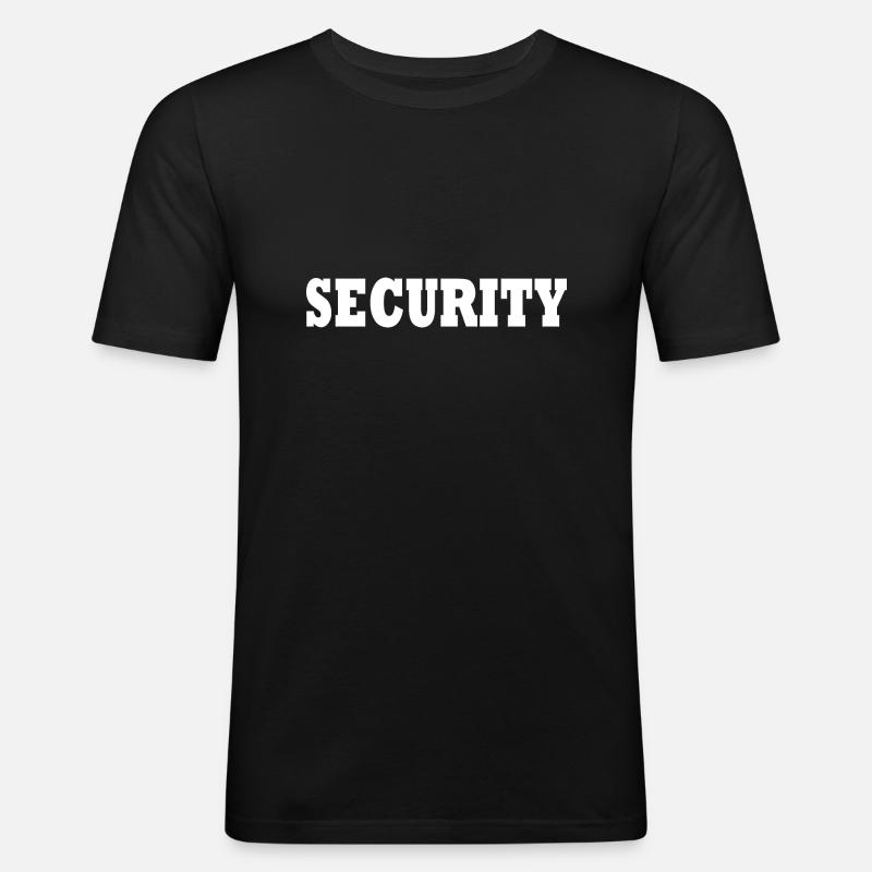 Sicherheitsdienst - Männer Slim Fit T-Shirt - Schwarz