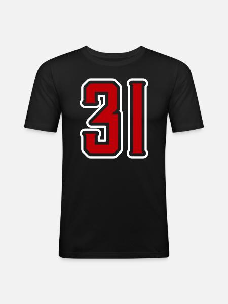 31 number symbol - Men's Slim Fit T-Shirt - black