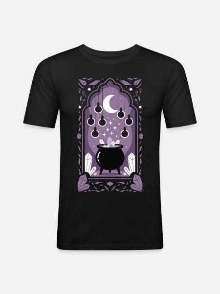Cauldron: Magic Crystals - Men's Slim Fit T-Shirt - black