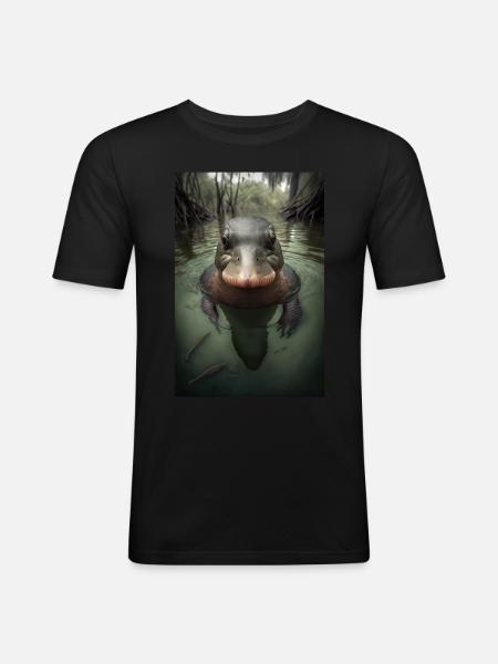 Ornithorynque - T-shirt près du corps Homme - noir