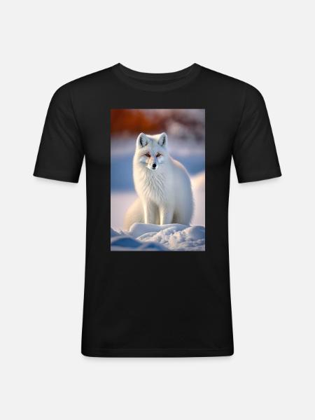 Polar fox - Men's Slim Fit T-Shirt - black