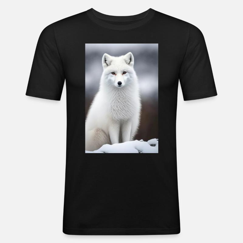 Polar ræv - Herre Slim Fit T-Shirt - sort