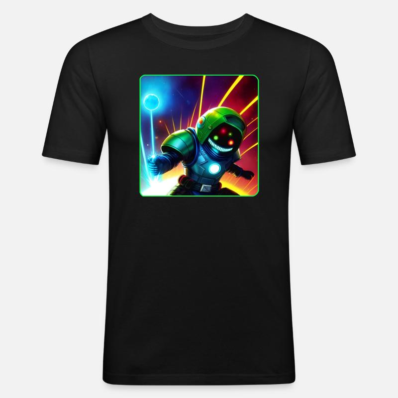 Astronaute de l’espace cool - T-shirt près du corps Homme - noir