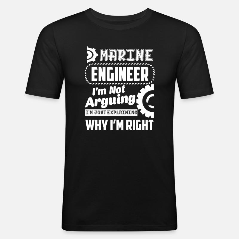Marine Engineer Proud Marine Engineer - Men's Slim Fit T-Shirt - black