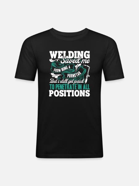 Welding Welding Save Me - Men's Slim Fit T-Shirt - black