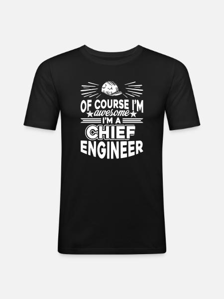 Chief Engineer Awesome Chief Engineer - Men's Slim Fit T-Shirt - black