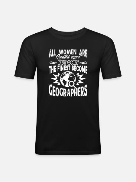 Geographer The Finest Become Geographers - Men's Slim Fit T-Shirt - black