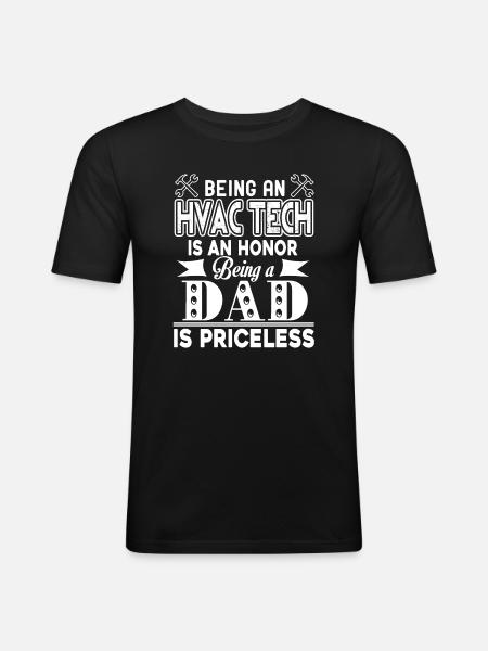 HVAC Technician HVAC Tech Dad - Men's Slim Fit T-Shirt - black