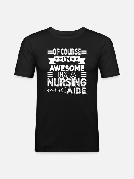 Nursing Aide Awesome Nursing Aide - Men's Slim Fit T-Shirt - black