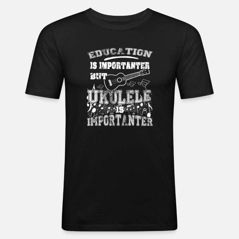 Ukulele Is Importanter - Men's Slim Fit T-Shirt - black