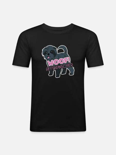 Woof Affenpinscher - Men's Slim Fit T-Shirt - black