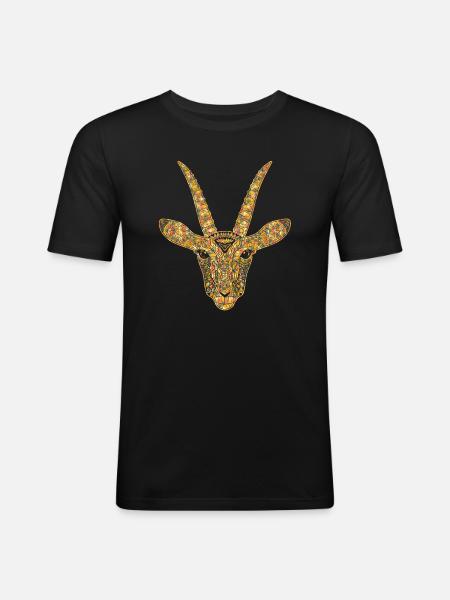 Antelope Geometric - Men's Slim Fit T-Shirt - black
