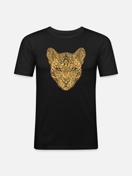 Cougar Geometric - Men's Slim Fit T-Shirt - black