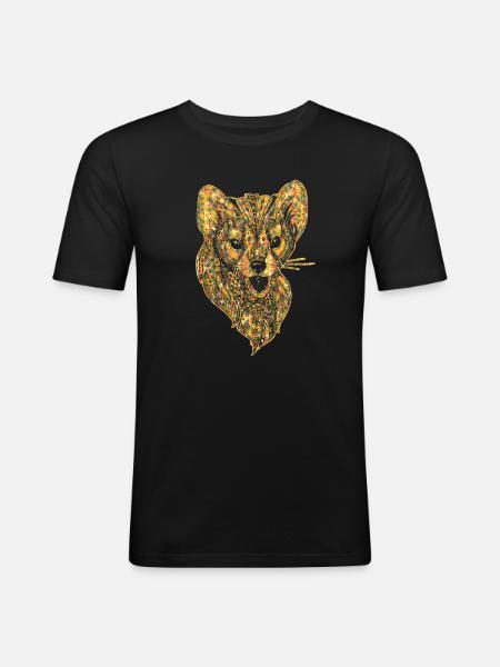 Ferret Geometric - Men's Slim Fit T-Shirt - black