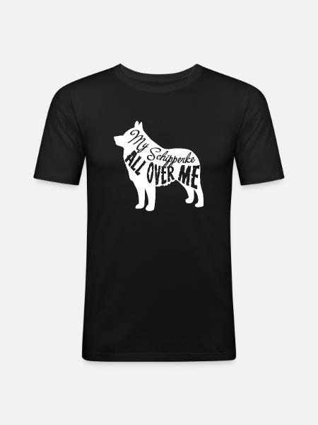 My Schipperke All Over Me - Men's Slim Fit T-Shirt - black