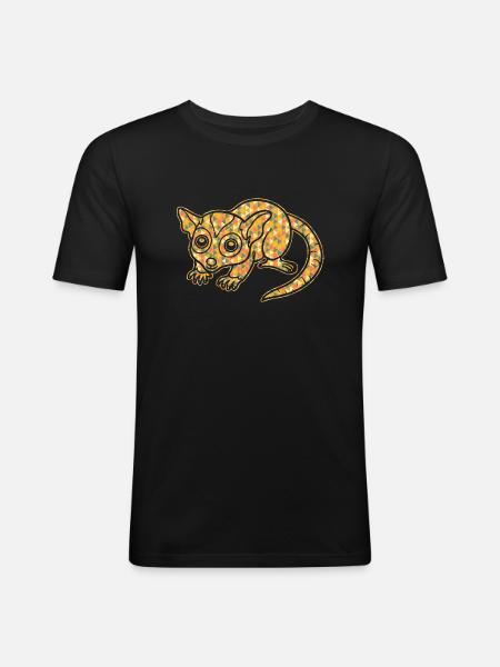 Opossum Geometric - Men's Slim Fit T-Shirt - black