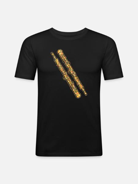 Oboe Geometric - Men's Slim Fit T-Shirt - black