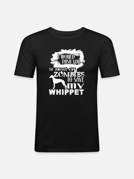Save My Whippet Dog - Men's Slim Fit T-Shirt - black