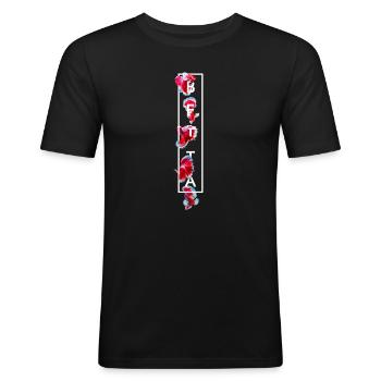 Siamesische Kampffische Betta Fisch Aquarium - Männer Slim Fit T-Shirt - Schwarz - Vorne - Nik (191cm)