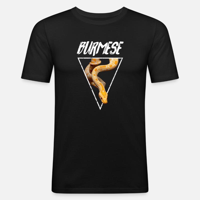 Burmese Python Snake Owner - Men's Slim Fit T-Shirt - black